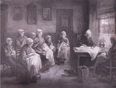 The sewing school at Katwyk, Bibbys Annual, 1916-1917 by Jozef Israëls